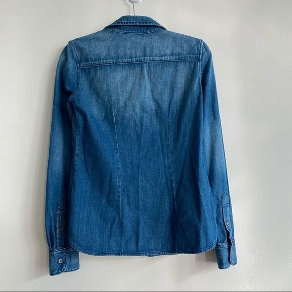 AG Adriano Goldsshmied Denim Button Down Shirt Size X-Small - Picture 4 of 8